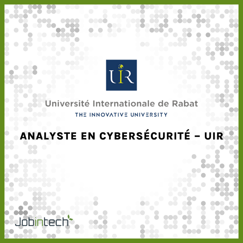 Analyste en Cybersécurité - UIR