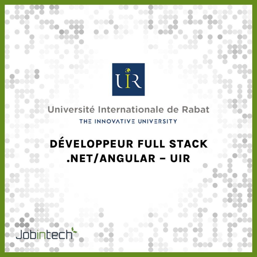 Développeur Full Stack .Net/Angular - UIR